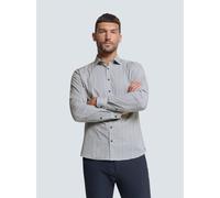 No Excess Bedrucktes Stretch-Hemd Herren Regular Fit Baumwolle weiß, XXXL