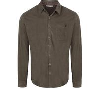 Langarmhemd NO EXCESS "No Excess Cordhemd", Herren, Gr. XXL, Normalgrößen, schwarz clay, 100% Baumwolle, regular fit, Hemden (46944740-XXL) schwarz clay