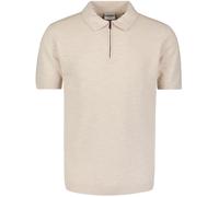 No Excess Half Zip Poloshirt Ecru - Größe XL Beige XL