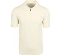 No Excess Half Zip Poloshirt Off White - Größe M Weiß M