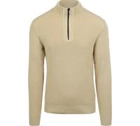 No Excess Halfzip Pullover Struktur Melange Beige - Größe XXL Beige XXL