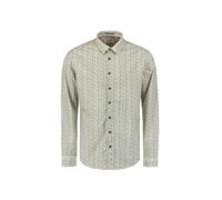 Langarmhemd NO EXCESS "No Excess Stretchhemd mit Print Shirt Stretch Allover Printed", Herren, Gr. XXL, Normalgrößen, dunkelgrün, 97% Baumwolle, 3% Elasthan, regular fit, Hemden (44531530-XXL) dunkelg