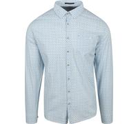 No Excess Hemd mit Musterdruck Hellblau - Größe M Hellblau M