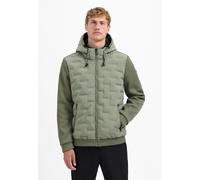 Steppjacke NO EXCESS "No Excess Jacke mit Strickärmeln", Herren, Gr. L, grau (steel), 100% Polyester, Jacken (66862101-L) steel