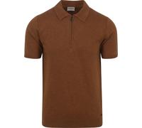 No Excess Knitted Poloshirt Braun - Größe L Braun L