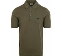 No Excess Knitted Poloshirt Olivgrün - Größe M Dunkelgrün M