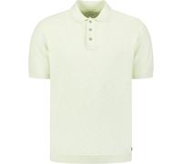 No Excess Knitted Slub Poloshirt Hellgrün - Größe M Grün M