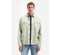 No Excess Regular Fit Hemdjacke grün, Einfarbig