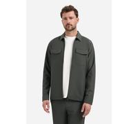 Langarmhemd NO EXCESS "No Excess Sedoc-Reise-Overshirt", Herren, Gr. XXL, Normalgrößen, schwarz steel, 88% Polyamid, 12% Elasthan, regular fit, Hemden (27767514-XXL) schwarz steel
