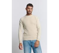 Rundhalspullover NO EXCESS "No Excess Crewneck Pullover", Herren, Gr. XXL, grau (kitt), 80% Baumwolle, 20% Polyamid, Pullover (21290100-XXL) kitt