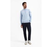 No Excess Pullover Half Zip High Collar Solid Dusty Blue Größe: S | Pullover Outlet | Herren | Blau