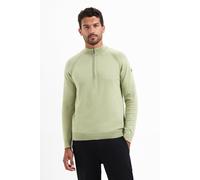 No Excess Pullover Half Zip High Collar Solid Light Moss Größe: S | Pullover Outlet | Herren