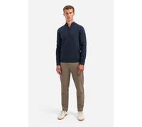 Stehkragenpullover NO EXCESS "No Excess Half-Zip-Pullover Pullover Half Zip High Collar Solid", Herren, Gr. XXL, night, 90% Baumwolle, 10% Nylon, Pullover (92243452-XXL) night