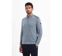 No Excess - Pullover Half Zip Plated Structure Knit dusty blue - Gr. - XL