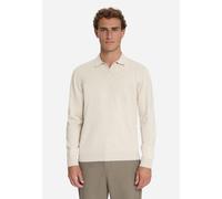 No Excess - Pullover Polo V Melange Stone - Gr. - L