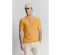 T-Shirt NO EXCESS "No Excess T-Shirt gestrickt", Herren, Gr. L, gelb, 100% baumwolle, Shirts (40970224-L) gelb