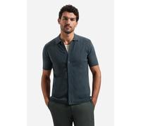 No Excess - Pullover Short Sleeve Full Button Polo dark steel - Gr. - XXL