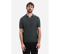 No Excess - Pullover Short Sleeve V-Polo Slub dark steel - Gr. - L