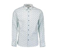 No Excess Regular Fit Hemd blau, Bedruckt