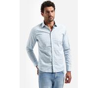 No Excess Regular Fit Hemd blau, Bedruckt
