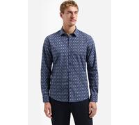 No Excess Regular Fit Hemd dunkelblau, Bedruckt
