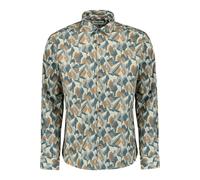 Langarmhemd NO EXCESS "No Excess Bedrucktes Hemd Shirt Stretch Allover Printed", Herren, Gr. S, Normalgrößen, night, 97% Baumwolle, 3% Elasthan, regular fit, Hemden (83984965-S) night