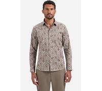No Excess Regular Fit Hemd dunkelgrau, Bedruckt