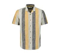 Langarmhemd NO EXCESS "No Excess Gestreiftes Hemd", Herren, Gr. XL, Normalgrößen, gelb, 100% Baumwolle, regular fit, Hemden (40468645-XL) gelb