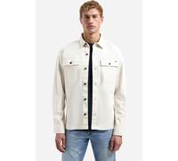 No Excess Regular Fit Hemdjacke ecru, Einfarbig
