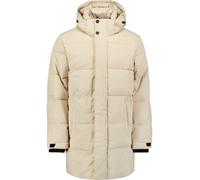 Parka NO EXCESS "No Excess Langer Steppparka Jacket Long Parka Hood Padded", Herren, Gr. L, cream, 100% Polyester, Jacken Parka (85589758-L) cream