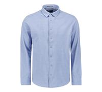 Langarmhemd NO EXCESS "No Excess Piqué-Hemd von Timeless Basics" Gr. L, Normalgrößen, blau (hellblau) Herren Hemden (34573453-L) hellblau
