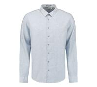 No Excess Regular Fit Leinenhemd Cloud, Gestreift