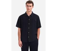 No Excess Regular Fit Leinenhemd dunkelblau, Einfarbig
