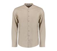 Langarmhemd NO EXCESS "No Excess Leinenhemd", Herren, Gr. M, Normalgrößen, beige (sand), 55% Leinen, 45% Baumwolle, regular fit, Hemden (38818117-M) sand