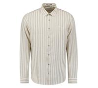 No Excess Regular Fit Leinenhemd Light Desert, Gestreift