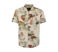 No Excess Regular Fit Leinenhemd mint, Bedruckt