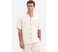 No Excess Regular Fit Leinenhemd stone, Einfarbig