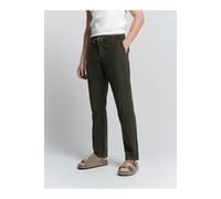 No Excess Regular Fit Leinenhose Motorblack, Einfarbig