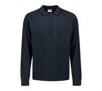 Stehkragenpullover NO EXCESS "No Excess Half-Zip-Polo-Pullover", Herren, Gr. XXL, night, 90% Baumwolle, 10% Nylon, Pullover (95641001-XXL) night