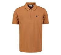 T-Shirt NO EXCESS "No Excess Piqué Poloshirt", Herren, Gr. M, braun (karamell), 95% Baumwolle, 5% Elasthan, Shirts (53436151-M) karamell