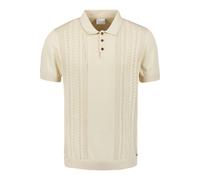 No Excess - Pullover Short Sleeve Polo Solid Placed Jacquard sand - Gr. - L