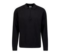 Stehkragenpullover NO EXCESS "No Excess Half-Zip-Polo-Pullover Pullover Polo Half Zip Solid", Herren, Gr. M, schwarz, 90% Baumwolle, 10% Nylon, Pullover Stehkragenpullover (30031343-M) schwarz