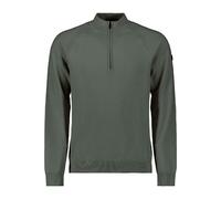 Stehkragenpullover NO EXCESS "No Excess Half-Zip-Pullover Pullover Half Zip High Collar Solid", Herren, Gr. L, dunkelgrün, 90% Baumwolle, 10% Nylon, Pullover Stehkragenpullover (97391420-L) dunkelgrün