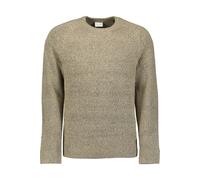 V-Ausschnitt-Pullover NO EXCESS "No Excess Melierter Wollpullover", Herren, Gr. XL, sand, 41% Polyacryl, 31% Baumwolle, 17% Nylon, 8% Wolle, 3% Elasthan, Pullover (59981464-XL) sand
