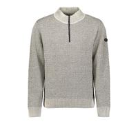 Stehkragenpullover NO EXCESS "No Excess Melierter Half-Zip-Sweater", Herren, Gr. XXL, stone, 55% Baumwolle, 25% Polyacryl, 15% Polyester, 5% Polyamid, Pullover Stehkragenpullover (28197320-XXL) stone