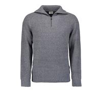 Stehkragenpullover NO EXCESS "No Excess Wollpullover mit hohem Reißverschluss", Herren, Gr. 3XL, washed blau, 41% Acryl, 31% Baumwolle, 17% Nylon, 8% Wolle, 3% Elasthan, Pullover Stehkragenpullover (9