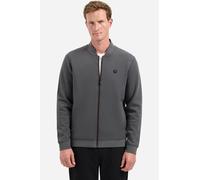 Sweater NO EXCESS "No Excess Bomberweste von Timeless Basics", Herren, Gr. M, schwarz steel, 49% Polyester, 45% Baumwolle, 6% Elasthan, Sweatshirts Sweater (62403201-M) schwarz steel