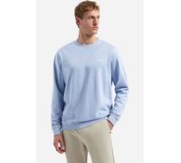 No Excess Relaxed Fit Sweatshirt Rundhalsblau, Einfarbig