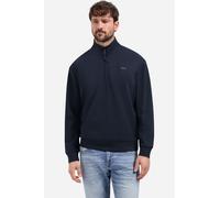 No Excess Relaxed Fit Sweatshirt Zipdunkelblau, Einfarbig