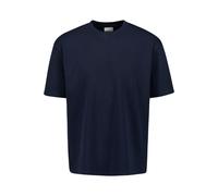 No Excess Relaxed Fit T-Shirt Rundhals Deep Blue, Einfarbig